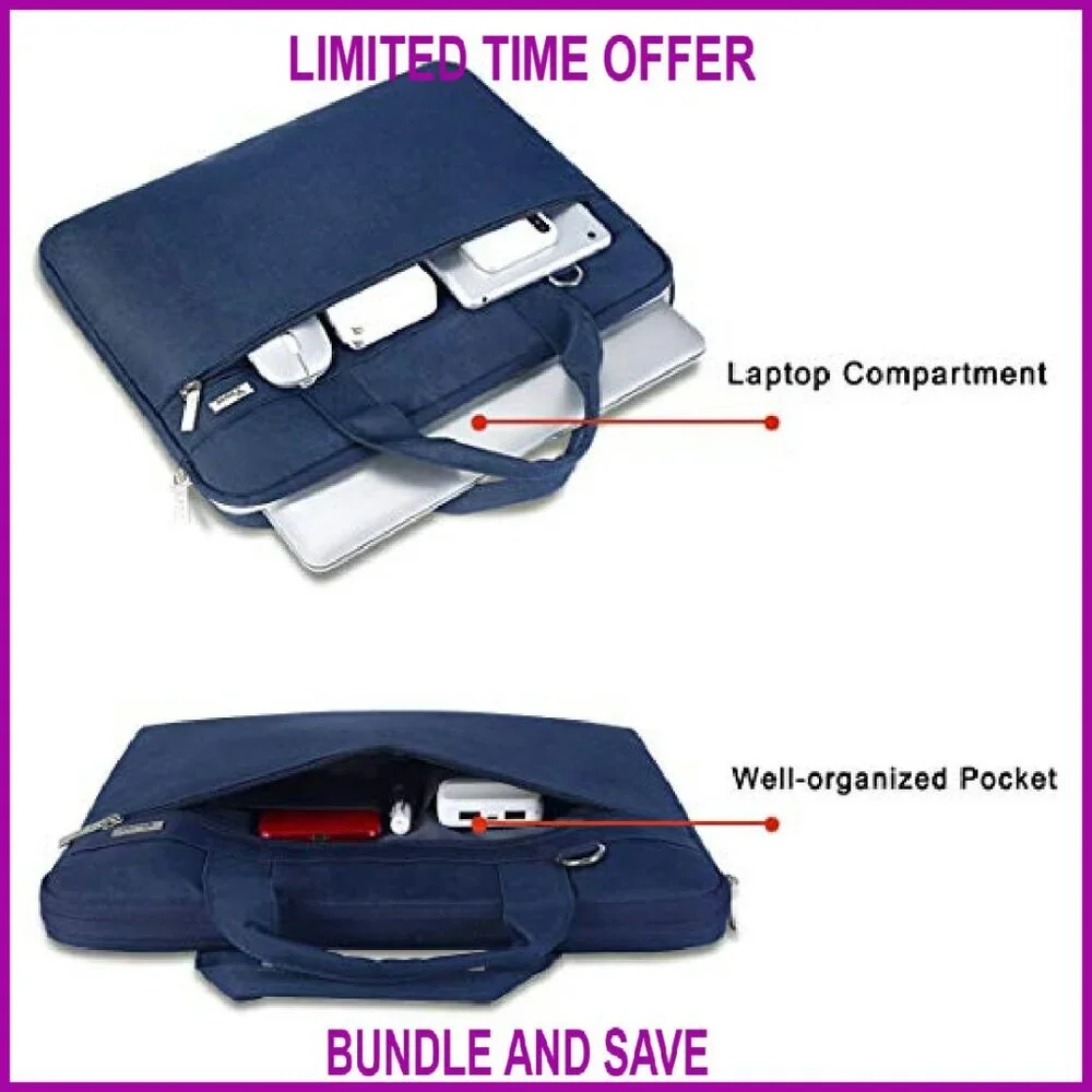 17.3 Inch Waterproof Laptop Bag with Shoulder Strap, Multiple Pockets